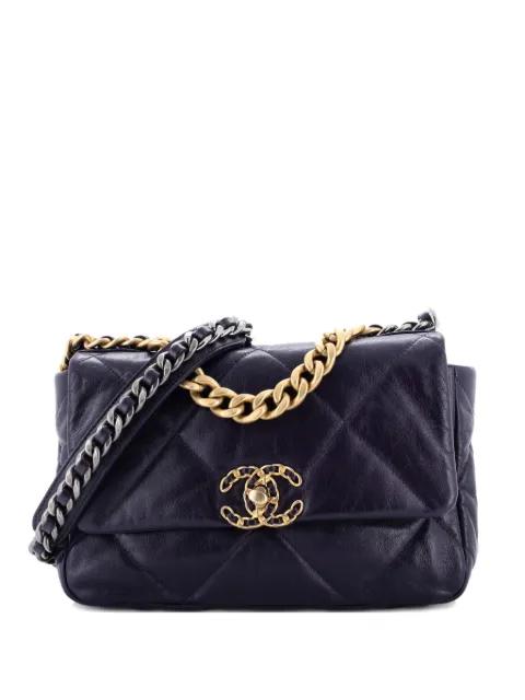 19 Flap Bag Quilted Leather Medium crossbody bag by CHANEL 