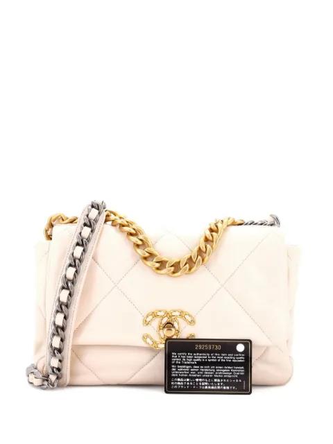 19 Flap Bag Quilted Leather Medium crossbody bag by CHANEL 