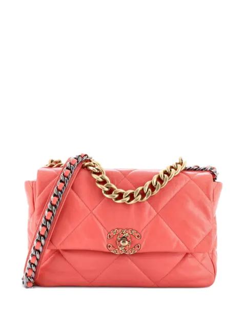 19 Flap Bag Quilted Leather Medium crossbody bag by CHANEL 