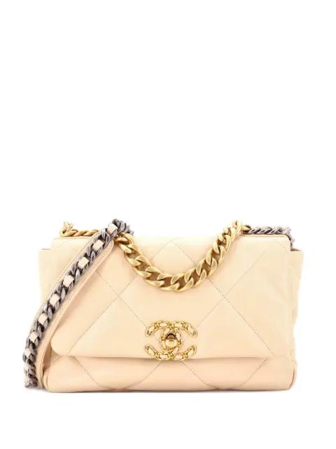 19 Flap Bag Quilted Leather Medium crossbody bag by CHANEL 