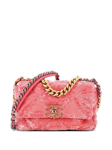 19 Flap Bag Quilted Sequins Medium shoulder bag by CHANEL 