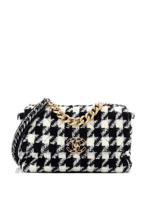 19 Flap Bag Quilted Tweed Large crossbody bag by CHANEL 