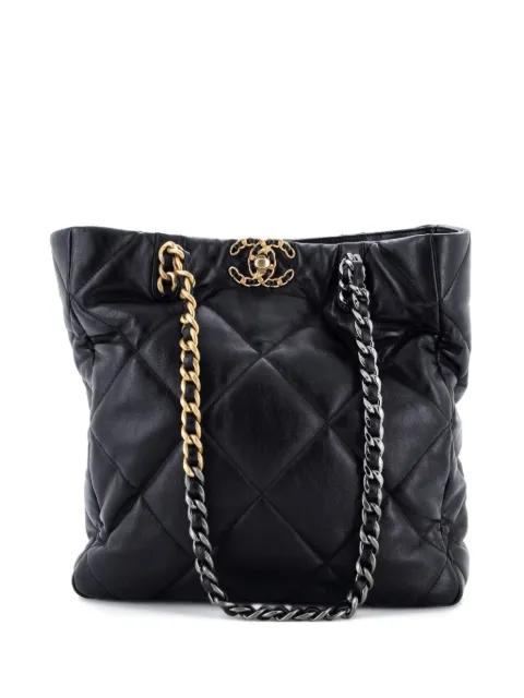 19 Shopping Bag Quilted Leather Medium tote bag by CHANEL 