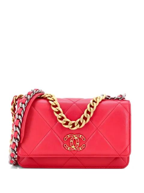 19 Wallet on Chain Quilted Lambskin crossbody bag by CHANEL 