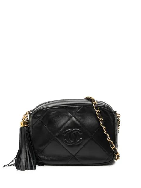 1986-1988 CC Quilted Lambskin Tassel Camera Bag crossbody bag by CHANEL 