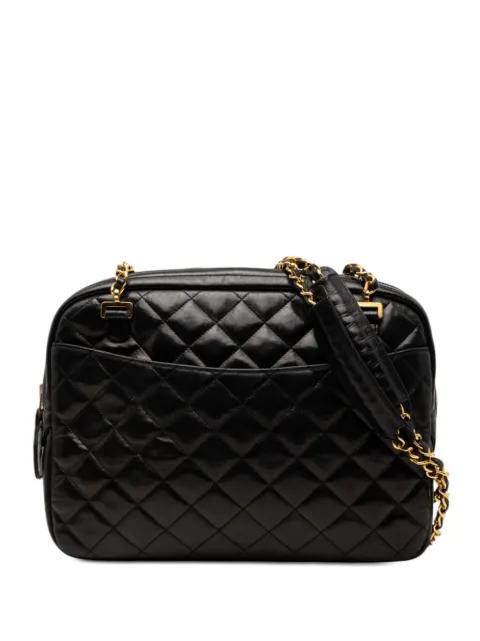 1989-1991 CC Quilted Lambskin Front Pocket Chain Camera Bag shoulder bag by CHANEL 