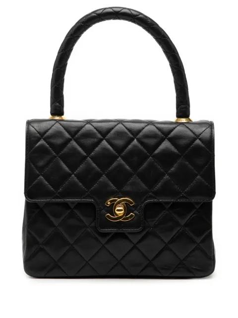 1989-1991 Small Lambskin Kelly Top Handle Bag handbag by CHANEL 