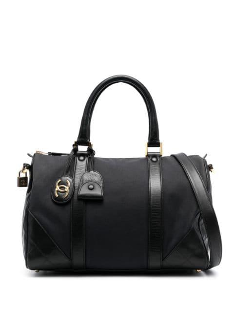1989-1991 logo charm two-way bag by CHANEL 