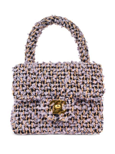 1990-2000s micro tweed Classic Flap tote bag by CHANEL 