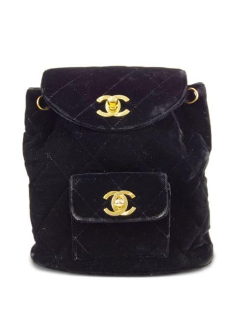 1990-2000s mini Duma velvet backpack by CHANEL 