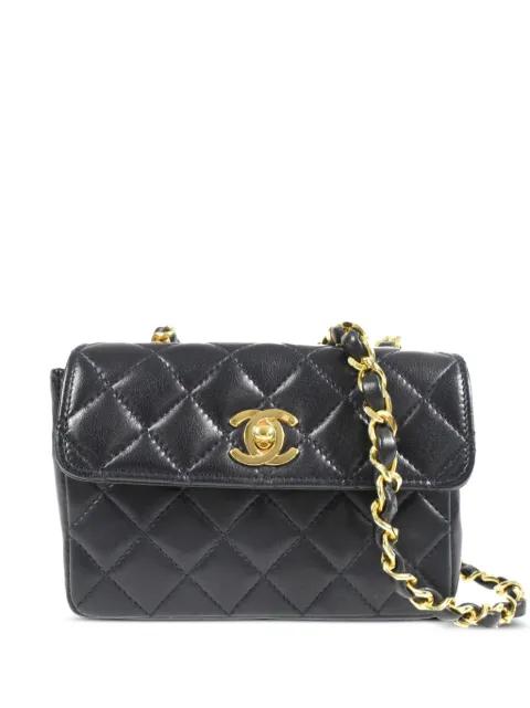 1990 mini CC diamond-quilted shoulder bag by CHANEL 