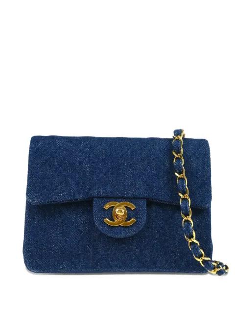 1990 mini Classic Square Flap 17 shoulder bag by CHANEL 