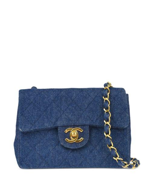 1990 mini Classic Square Flap shoulder bag by CHANEL 