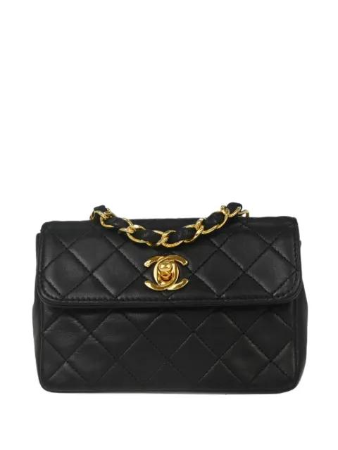 1990 quilted CC-logo shoulder bag by CHANEL 
