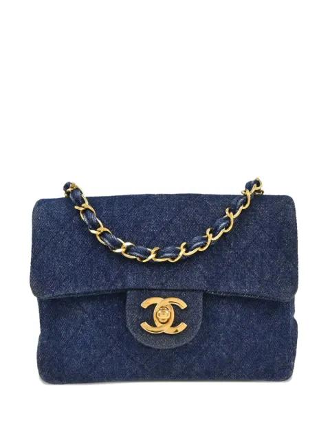 1990s mini denim chain shoulder bag by CHANEL 