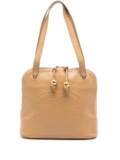 1991-1994 CC Caviar Two Way Zip shoulder bag by CHANEL 