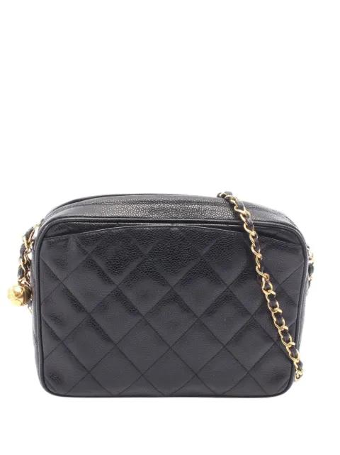 1991-1994 CC Quilted Caviar Camera Bag crossbody bag by CHANEL 