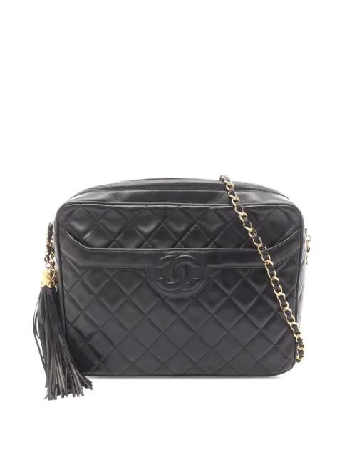 1991-1994 CC Quilted Lambskin Tassel crossbody bag by CHANEL 