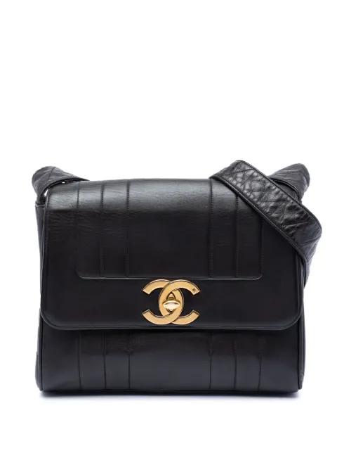 1991-1994 CC Vertical Quilt Lambskin Flap crossbody bag by CHANEL 