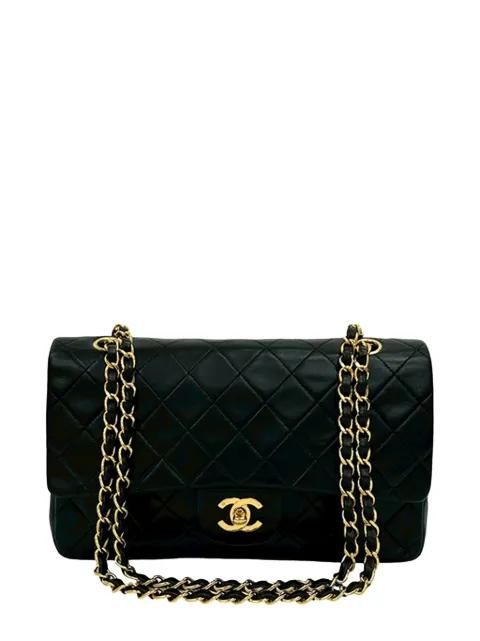 1991-1994 Medium Classic Lambskin Double Flap shoulder bag by CHANEL 