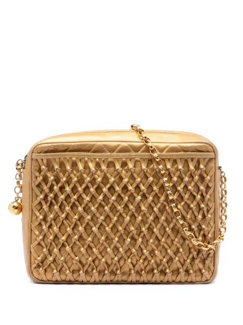 1991-1994 Metallic Woven Lambskin Chain Camera Bag crossbody bag by CHANEL 