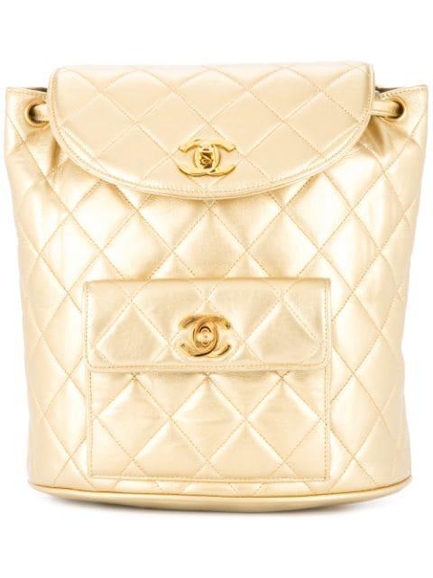 1991-1994 quilted CC chain backpack by CHANEL 