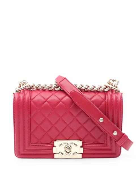1991-1994 small Boy Chanel leather shoulder bag by CHANEL 