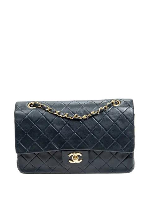 1991 26 Classic Double Flap quilted shoulder bag by CHANEL 