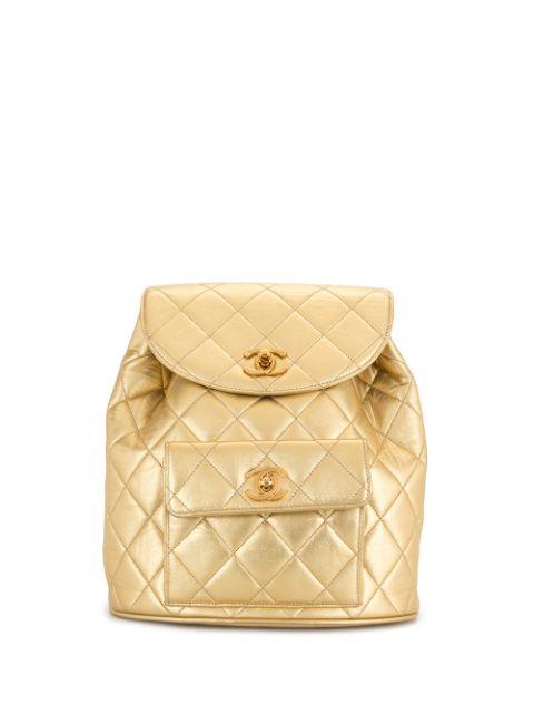 1992 CC diamond-quilted backpack by CHANEL 