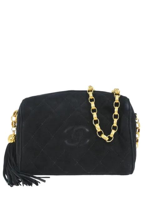 1992 mini quilted tassel camera cross body bag by CHANEL 