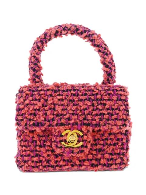 1992 tweed top-handle mini bag by CHANEL 
