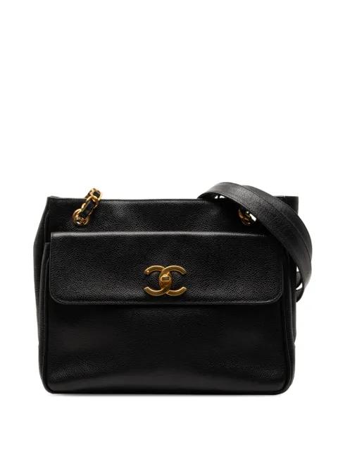 1994-1996 CC Caviar Front Pocket shoulder bag by CHANEL 
