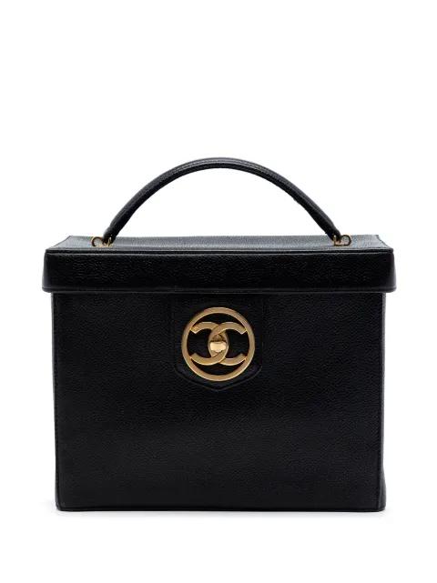 1994-1996 CC Caviar Turnlock Vanity Bag satchel by CHANEL 