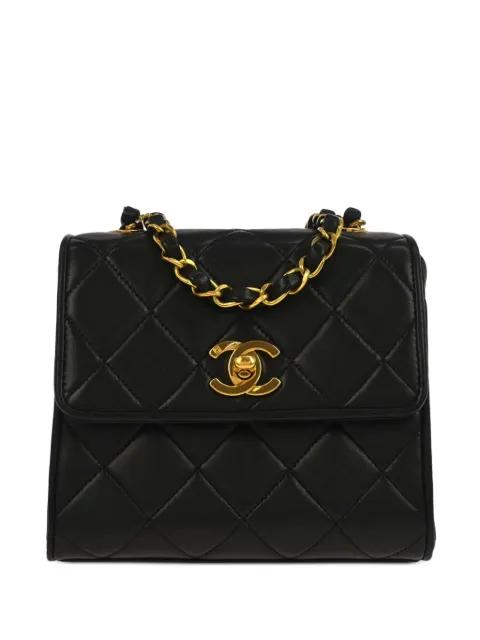 1994-1996 CC turn-lock straight-flap mini bag by CHANEL 