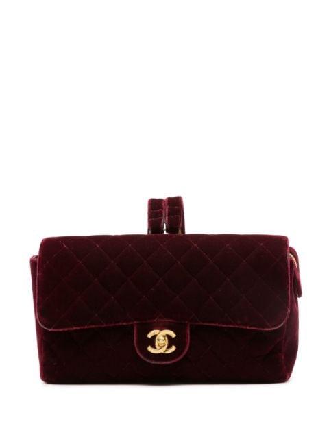 1994-1996 Classic Flap velvet shoulder bag by CHANEL 
