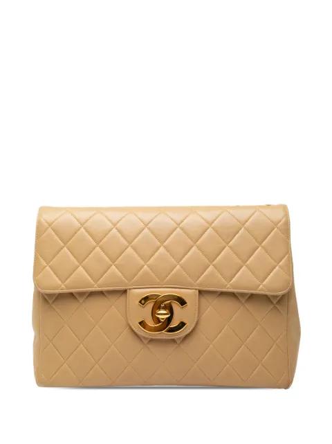 1994-1996 Jumbo XL Classic Lambskin Single Flap shoulder bag by CHANEL 