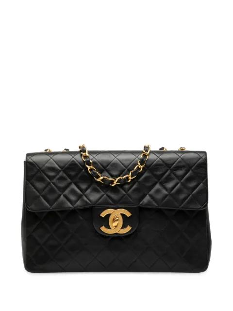 1994-1996 Maxi XL Classic Lambskin Single Flap shoulder bag by CHANEL 