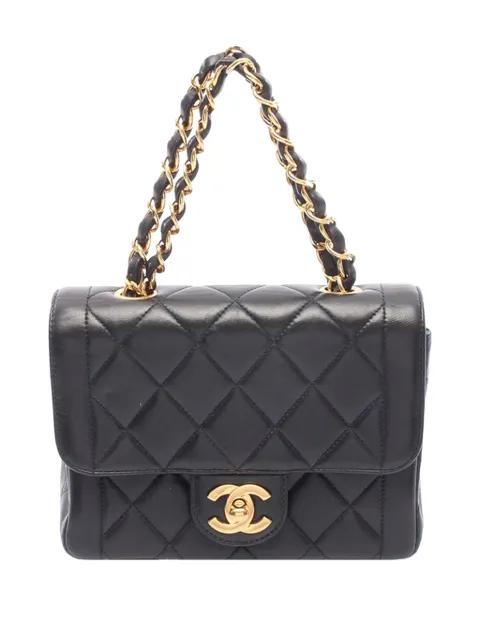 1994-1996 Mini CC Quilted Lambskin Single Flap crossbody bag by CHANEL 