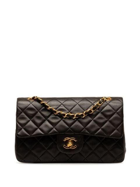1994-1996 Small Classic Lambskin Double Flap shoulder bag by CHANEL