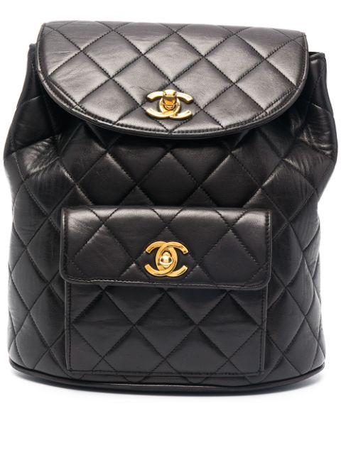 1994-1996 diamond-quilted flap backpack by CHANEL 