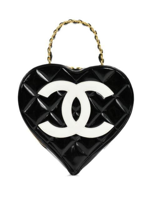 1995 CC Heart diamond-quilted vanity bag by CHANEL 