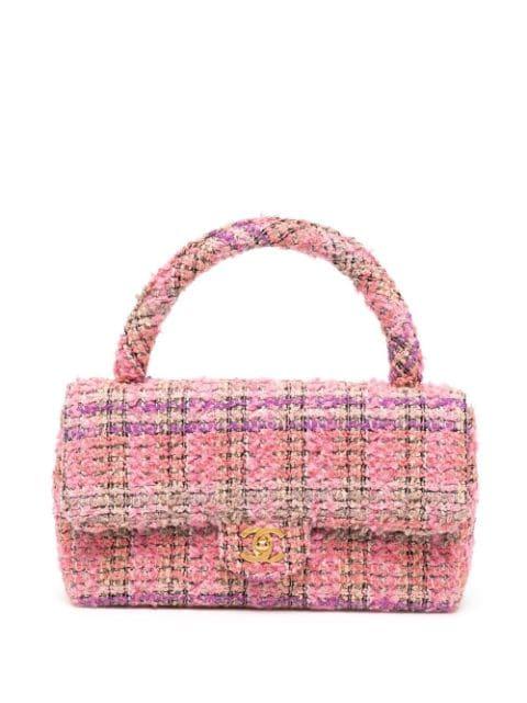 1995 CC Turn-lock tweed top-handle bag by CHANEL 