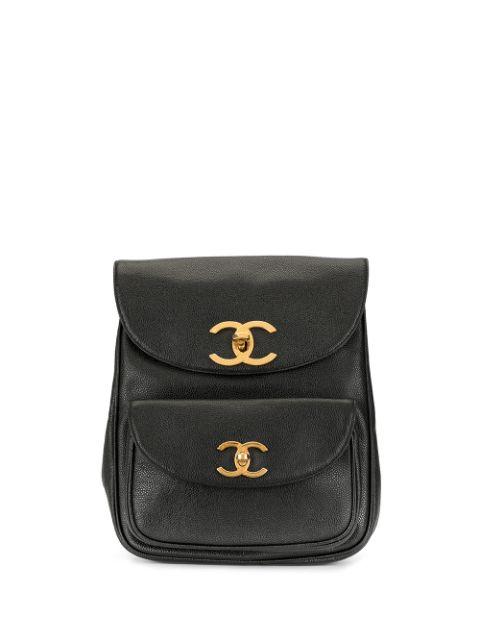 1995 CC flap backpack by CHANEL 