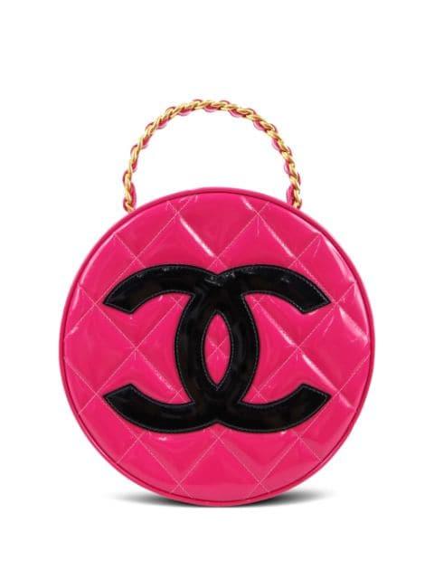 1995 CC patch round vanity handbag by CHANEL 