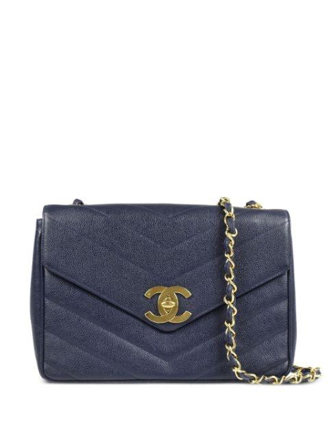1995 Chevron Classic Flap shoulder bag by CHANEL 