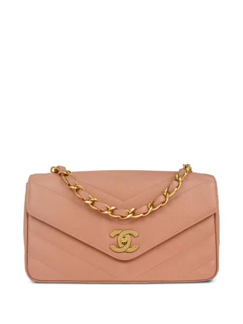 1995 Chevron leather shoulder bag by CHANEL 