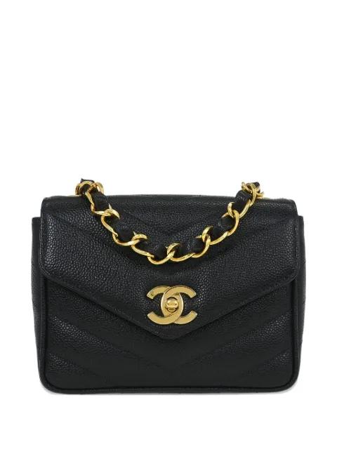 1995 chevron flap shoulder bag by CHANEL 