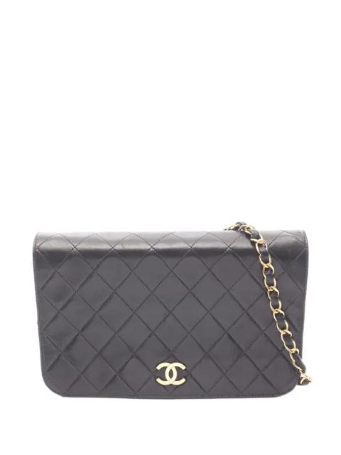 1996-1997 CC Quilted Lambskin Full Single Flap crossbody bag by CHANEL 