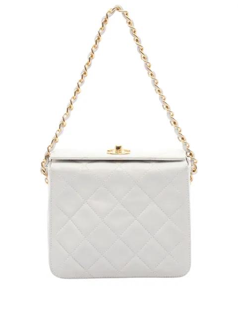 1996-1997 CC Quilted Lambskin Turnlock Vanity Bag handbag by CHANEL 