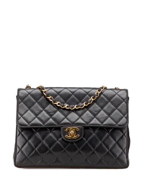 1996-1997 Jumbo Classic Lambskin Single Flap shoulder bag by CHANEL 